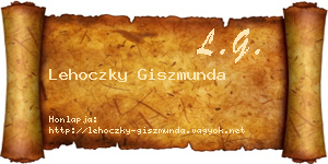 Lehoczky Giszmunda névjegykártya
